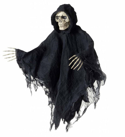 Horroraccessoires: Hangdeco Schedel met gewaad en handen 80 cm