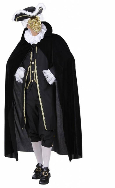 Horrorkleding: Fluwelen zwarte cape