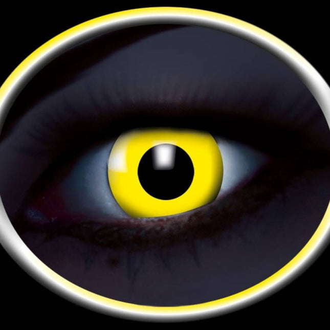 Party-accessoires: Contactlens Flash Geel