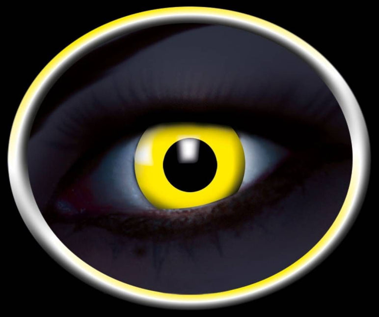 Party-accessoires: Contactlens Flash Geel