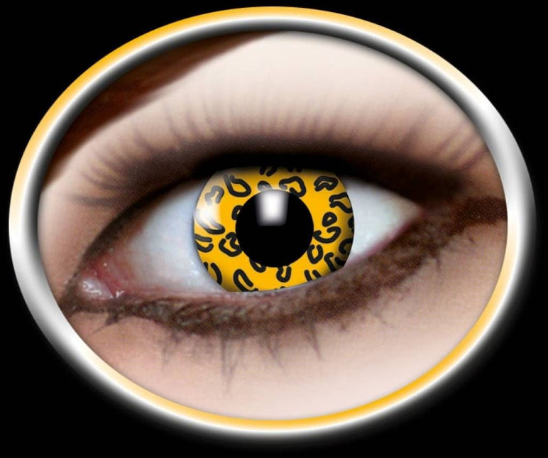 Party-accessoires: Contactlens Leopard