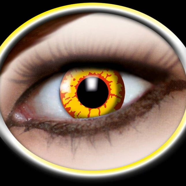 Party-accessoires: Contactlens Rood/Geel