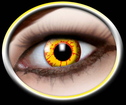 Party-accessoires: Contactlens Rood/Geel
