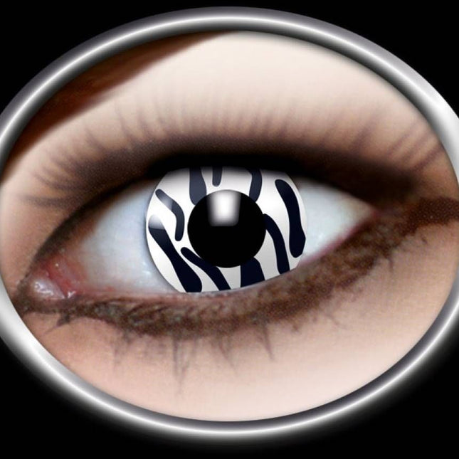 Party-accessoires: Contactlens Zebra