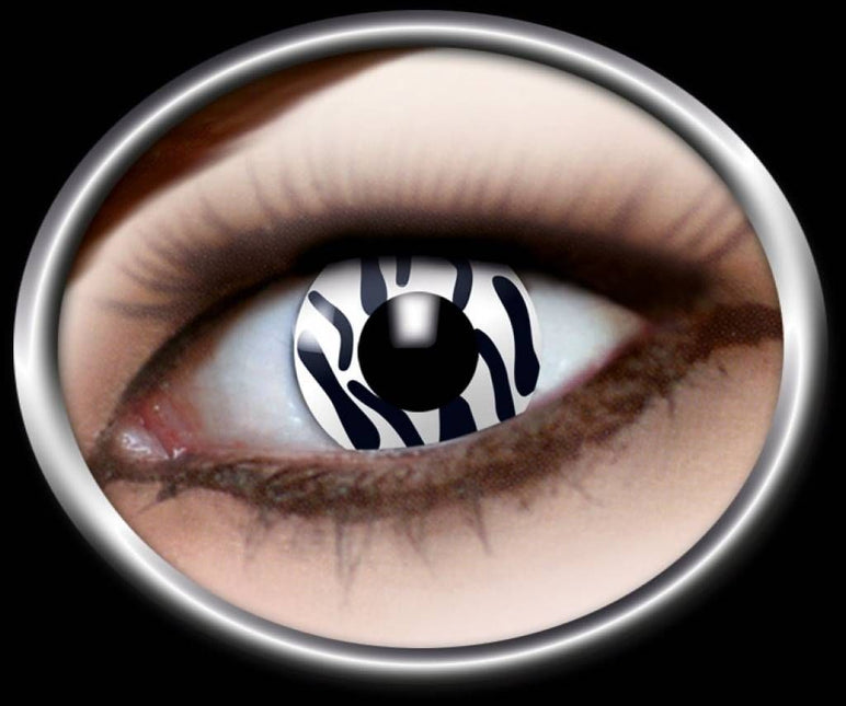Party-accessoires: Contactlens Zebra